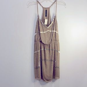 Nude beaded dress! Perfect for NYE!